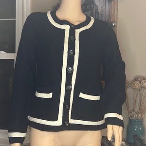 Zara Black & White Cardigan